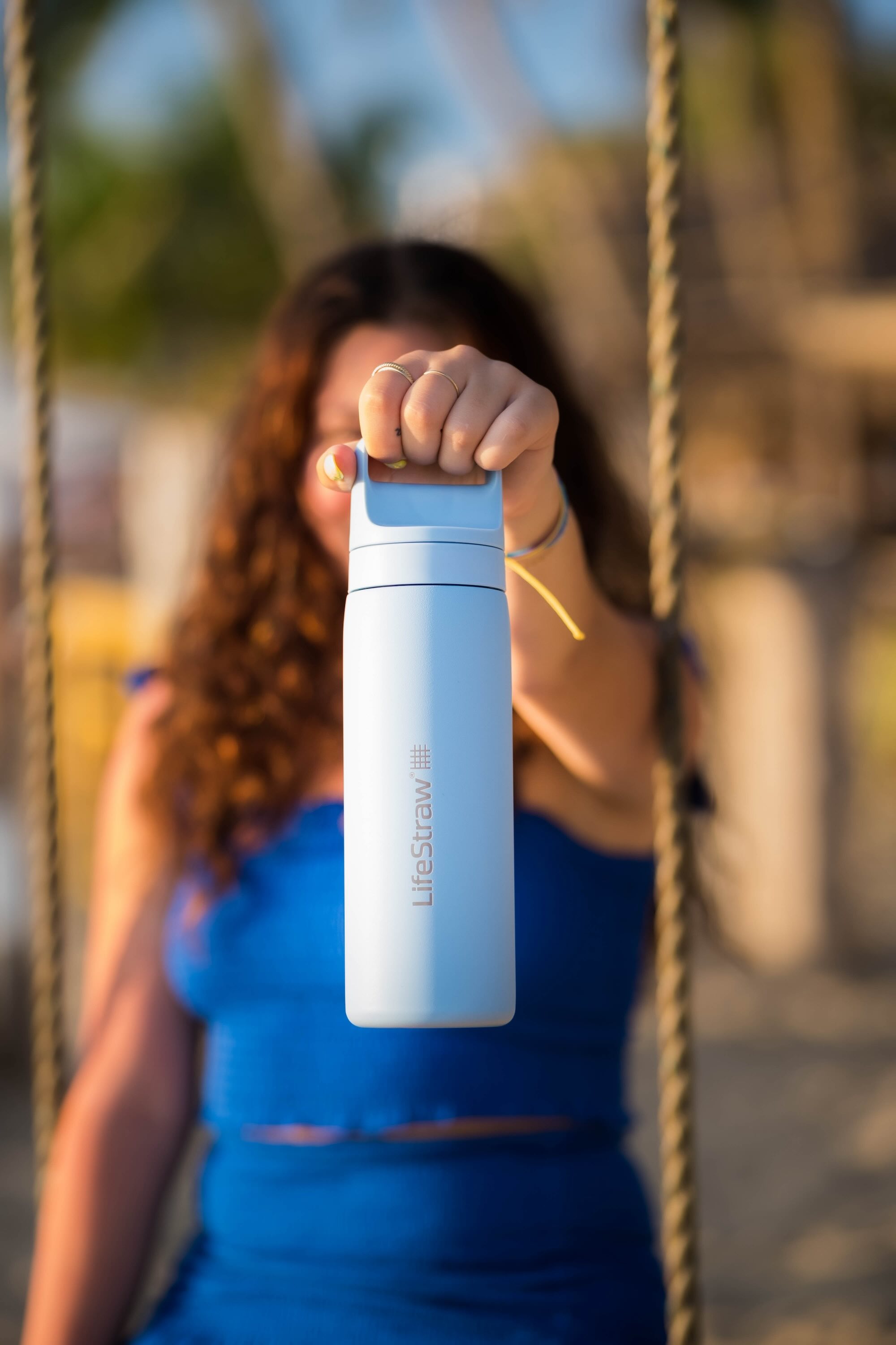 Lifestraw Go 530 ml waterfles met filter - Icelandic Blue