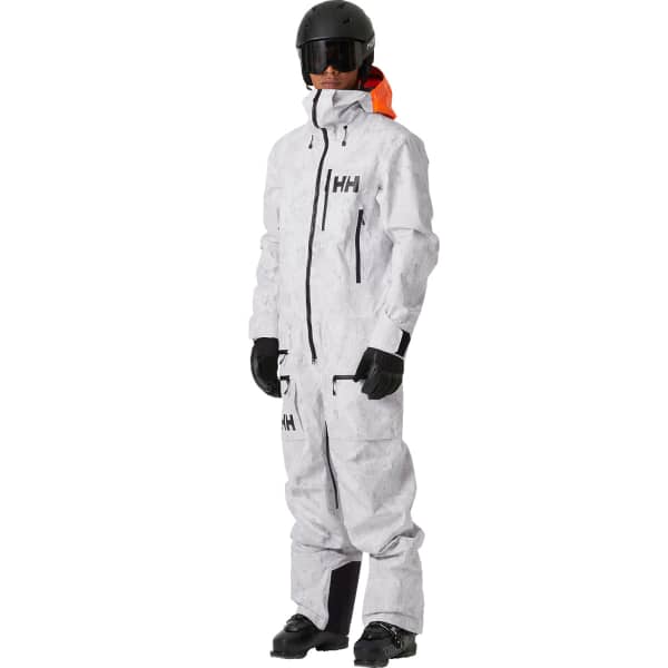 Combinaison de ski HELLY HANSEN CHUGACH INFINITY PRINTED SUIT GREY FOG SNOW