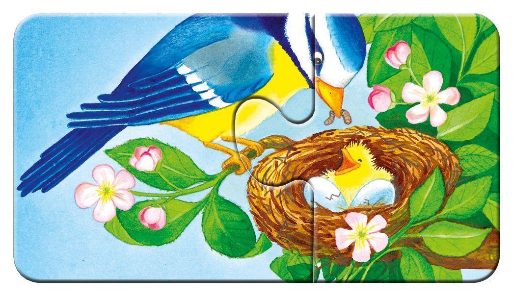Puzzle Tiere im Garten 9x2-teilig