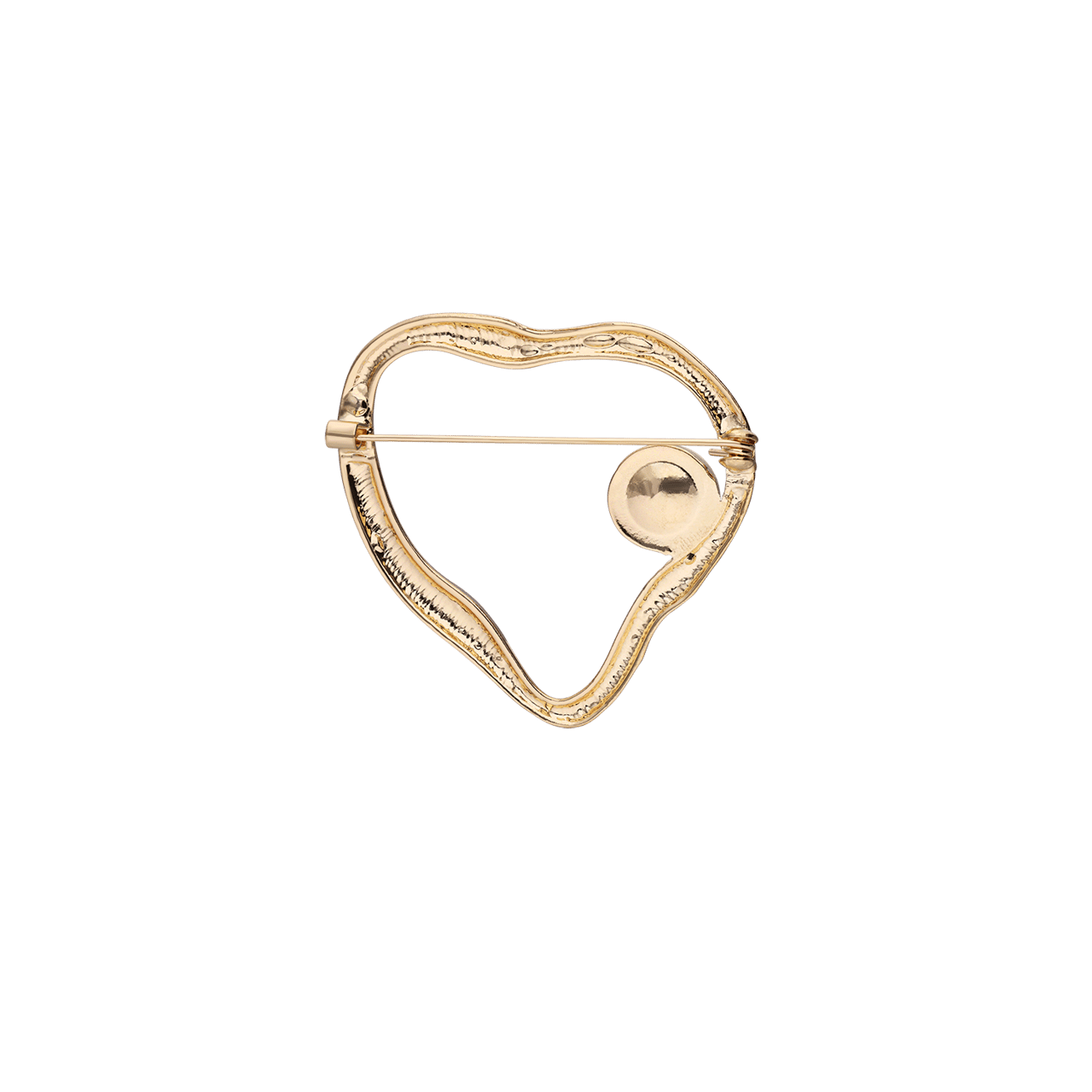 Goudkleurige bijoux broche met parel