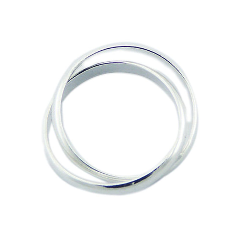 Bague 2 anneaux entrelacés