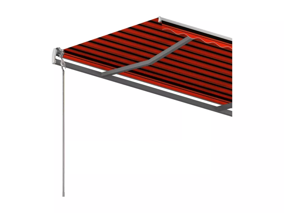 Auvent manuel rétractable sur pied 450x350 cm Orange et marron