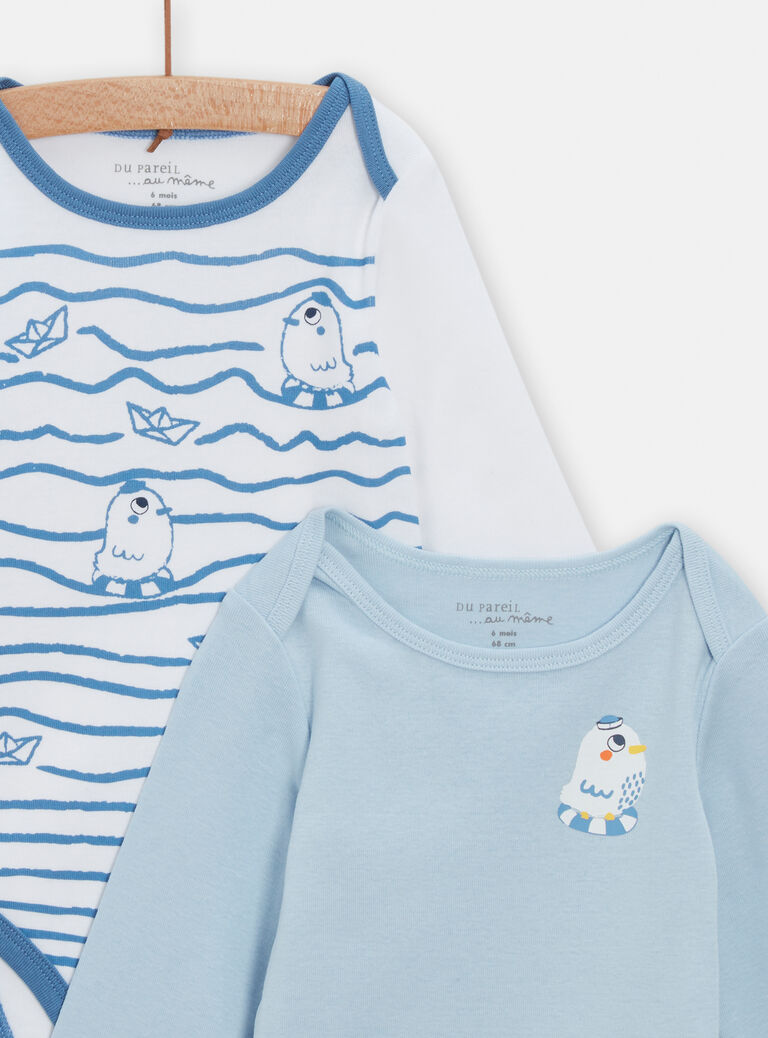 Lot de 2 body manches longues imprimés pour bébé garçon