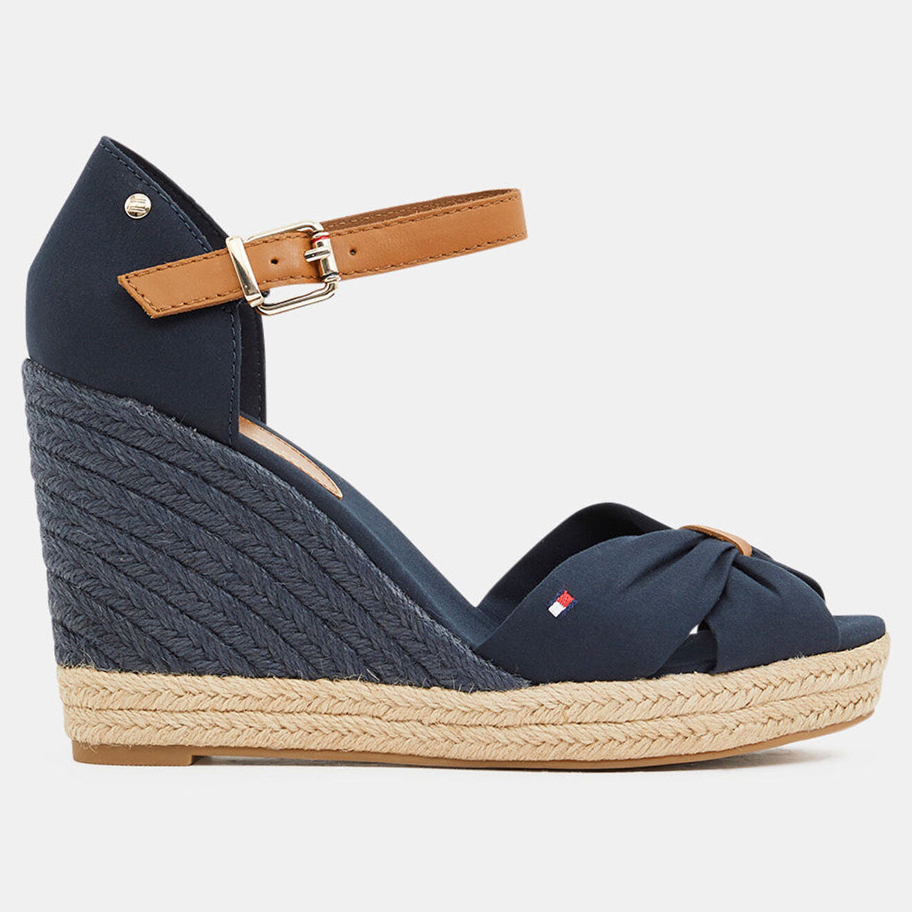 Tommy Hilfiger Sandales compensées textile bleues - Talon 10 cm