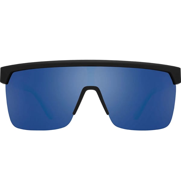 Lunette de soleil lifestyle SPY FLYNN 5050 SOFT MATTE BLACK TRANSLUCENT BLUE HD PLUS GRAY GREEN WITH DARK BLUE SPECTRA MIRROR