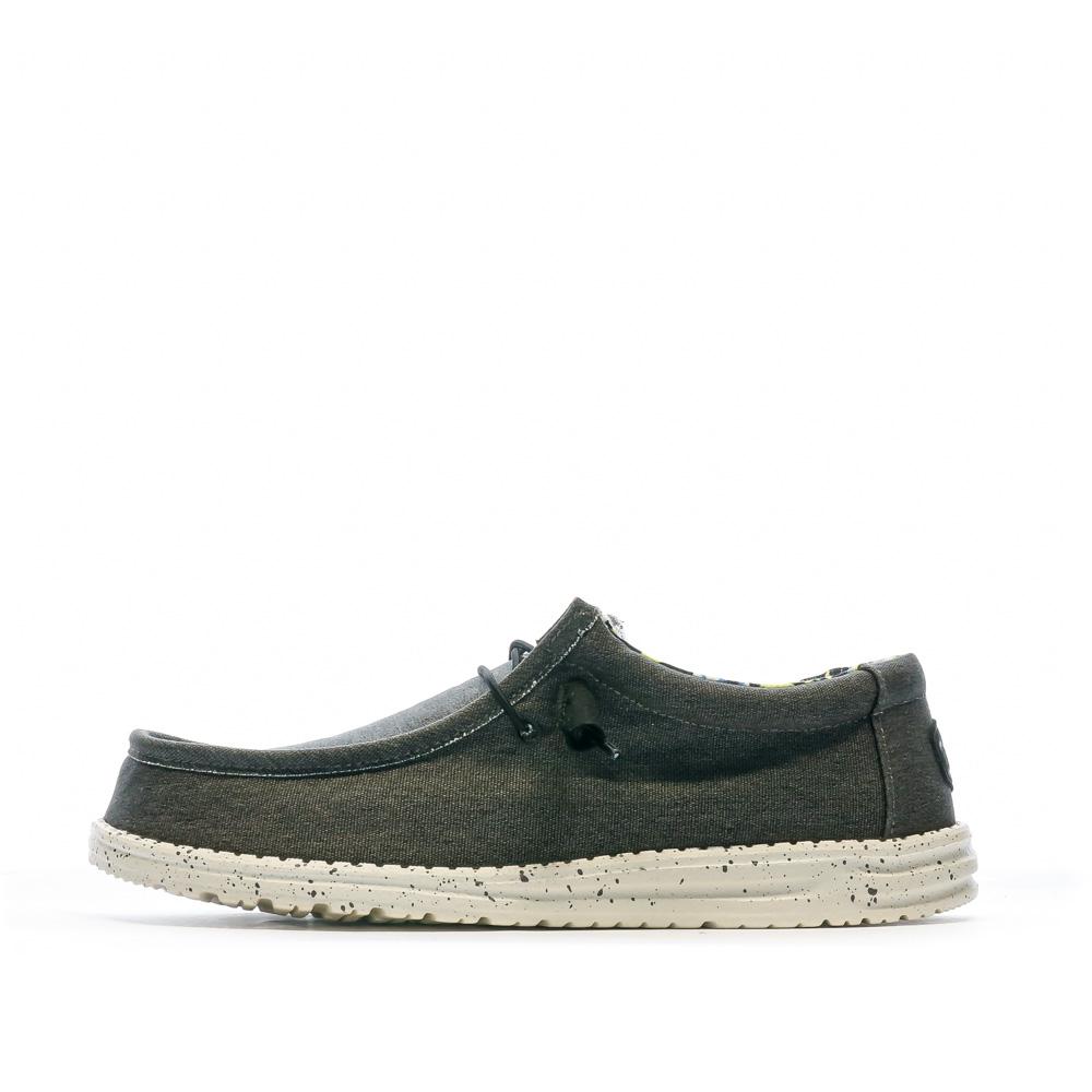 Hey Dude Chaussures Noir Homme Hey Dude Wally Stretch Canvas