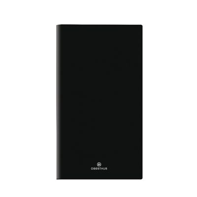 Agenda de poche Odessa - 1 semaine sur 2 pages - 9,5 x 17 cm - noir - Oberthur