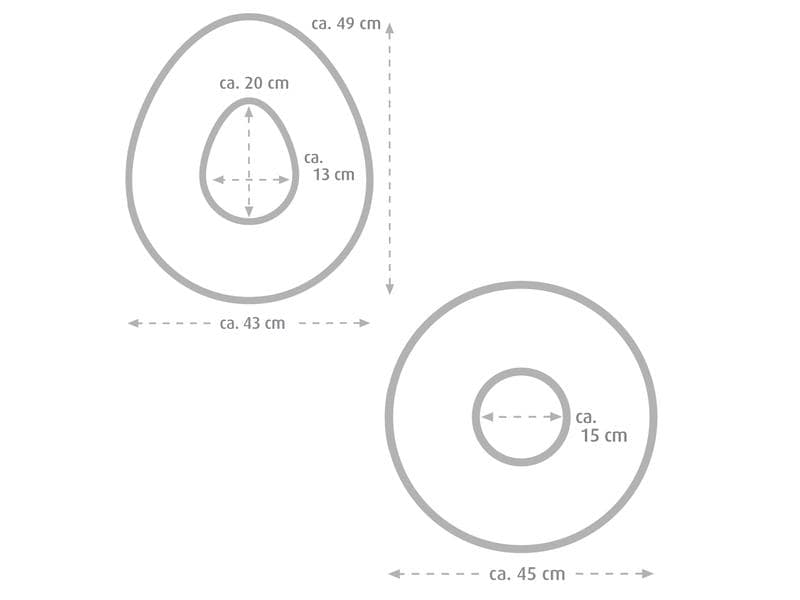 SISSEL Sit Ring rund mit Bezug 15 cm x 45 cm, 1 Stück Sitzkissen ringförmig medizinisch