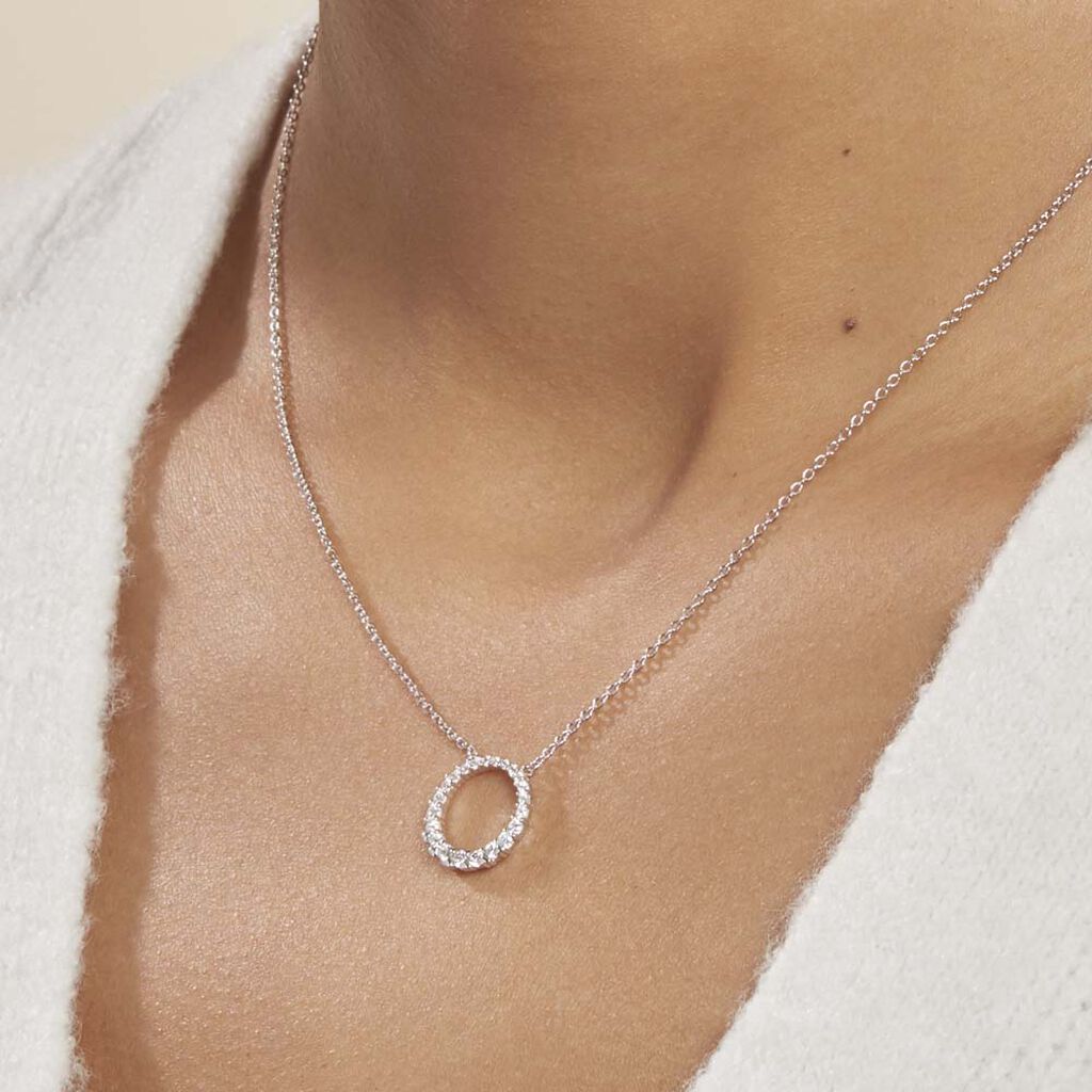 Collier Elaïs Argent Blanc Oxyde De Zirconium