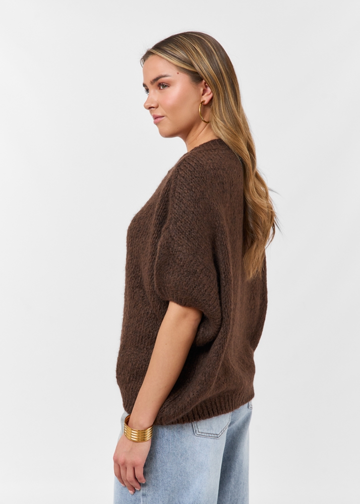 Puk trui choco bruin
