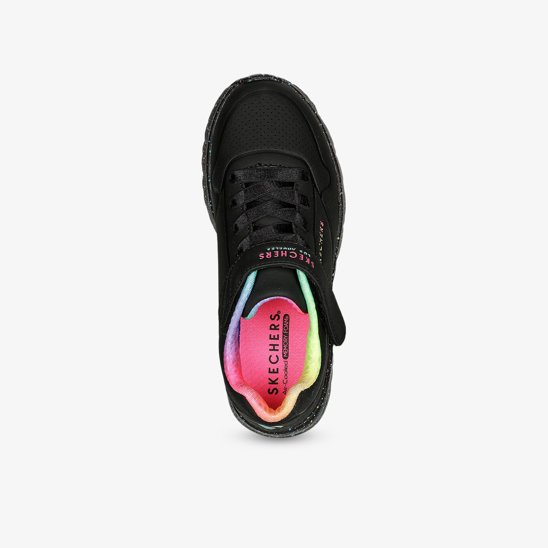SKECHERS UNO LITE RAINBOW SPECKS Kinder Sneaker Low schwarz