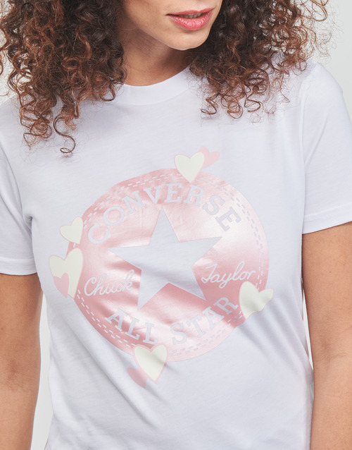 Converse - RADIATING LOVE SS SLIM GRAPHIC - Blanc