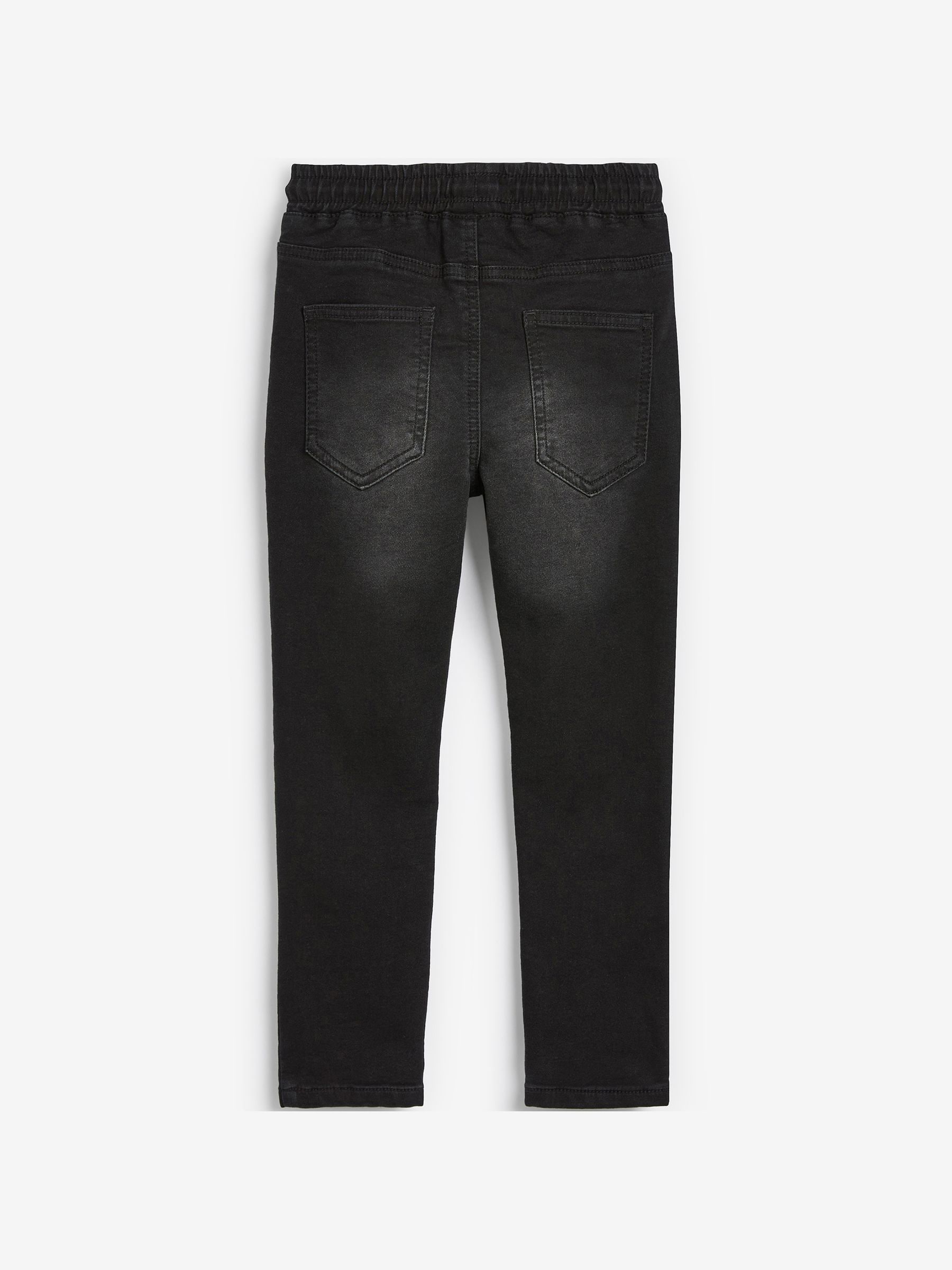 Zwart - Jeans met stretch en elastische taille (3-16 jr)