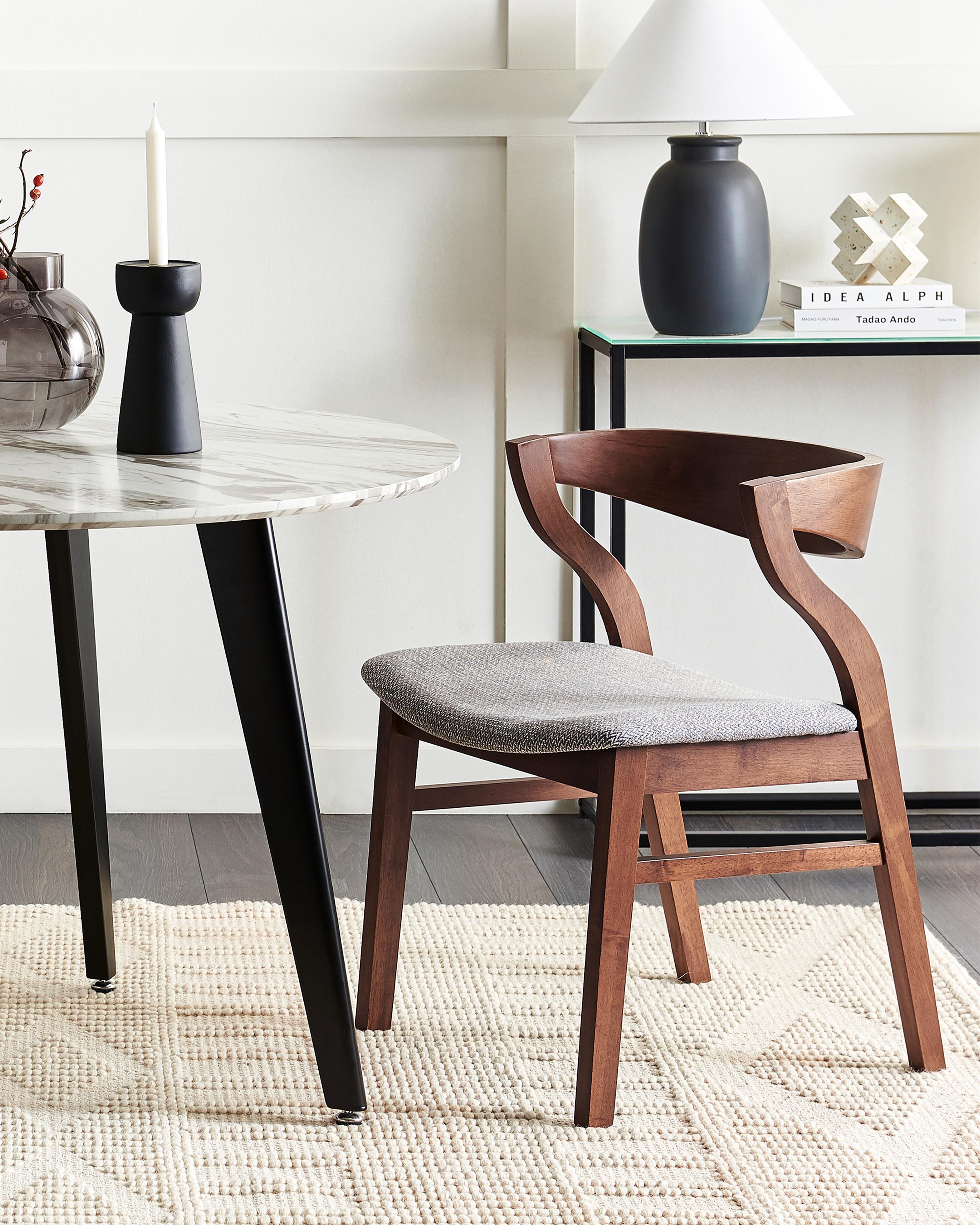 Set van 2 eetkamerstoelen MAROA Hout Lichtgrijs