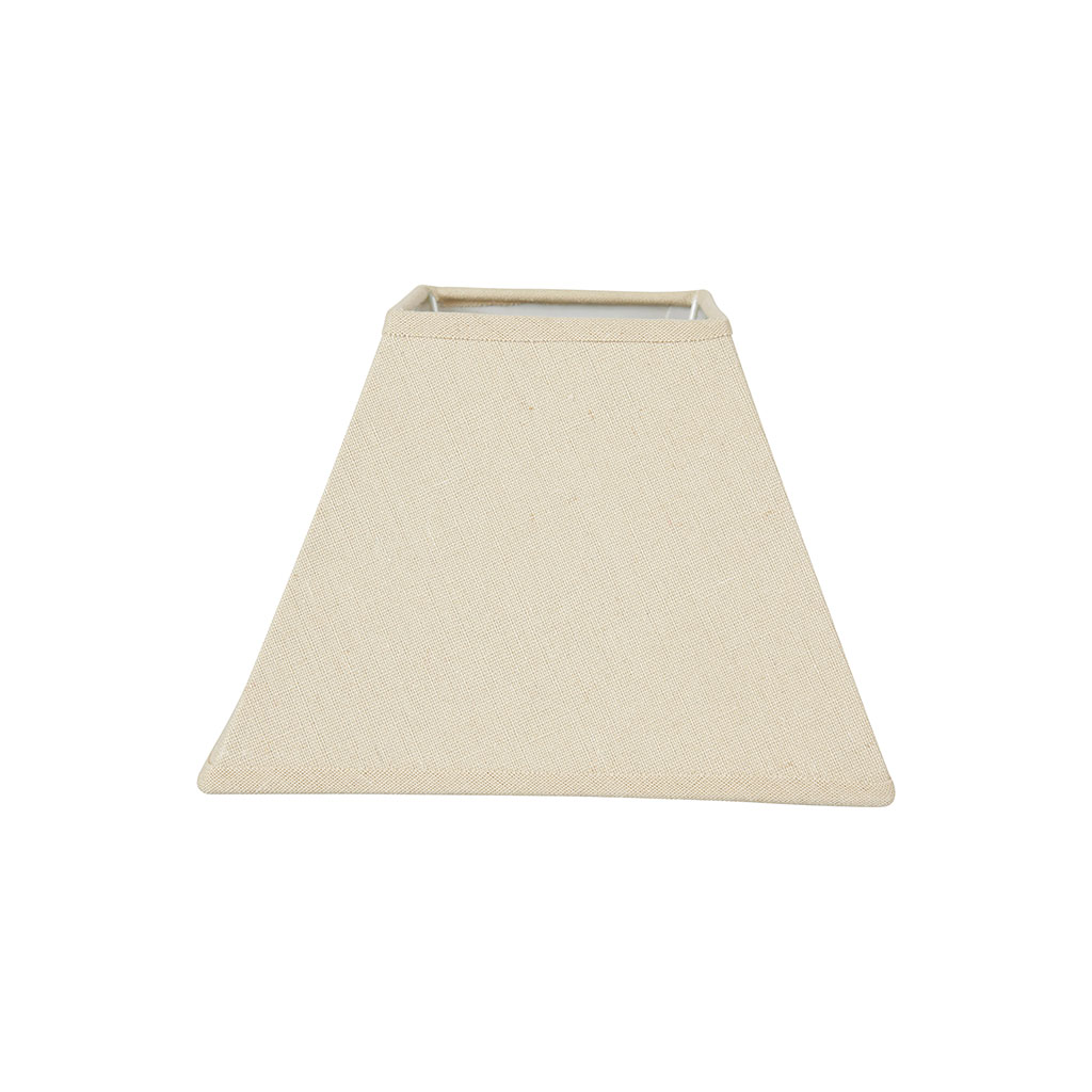 Abat-jour carré trapèze lin 20x14cm