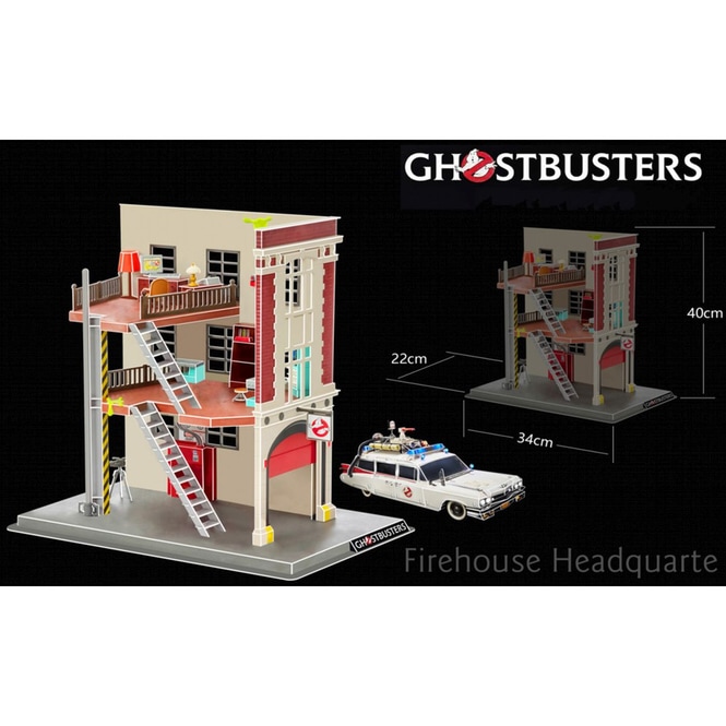 Ghostbusters - 3D Puzzle - Firehouse Hook & Ladder - 158 Teile