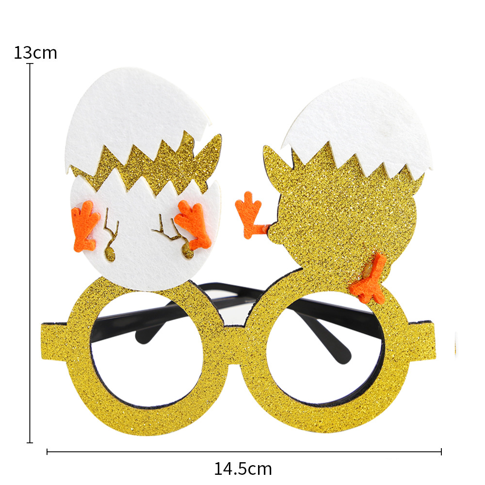 (6er Set) Photo Booth Oster Brillen Party Fotorequisiten Foto Accessoires Dekorationen für lustige Bilder - Osterhase / Küken