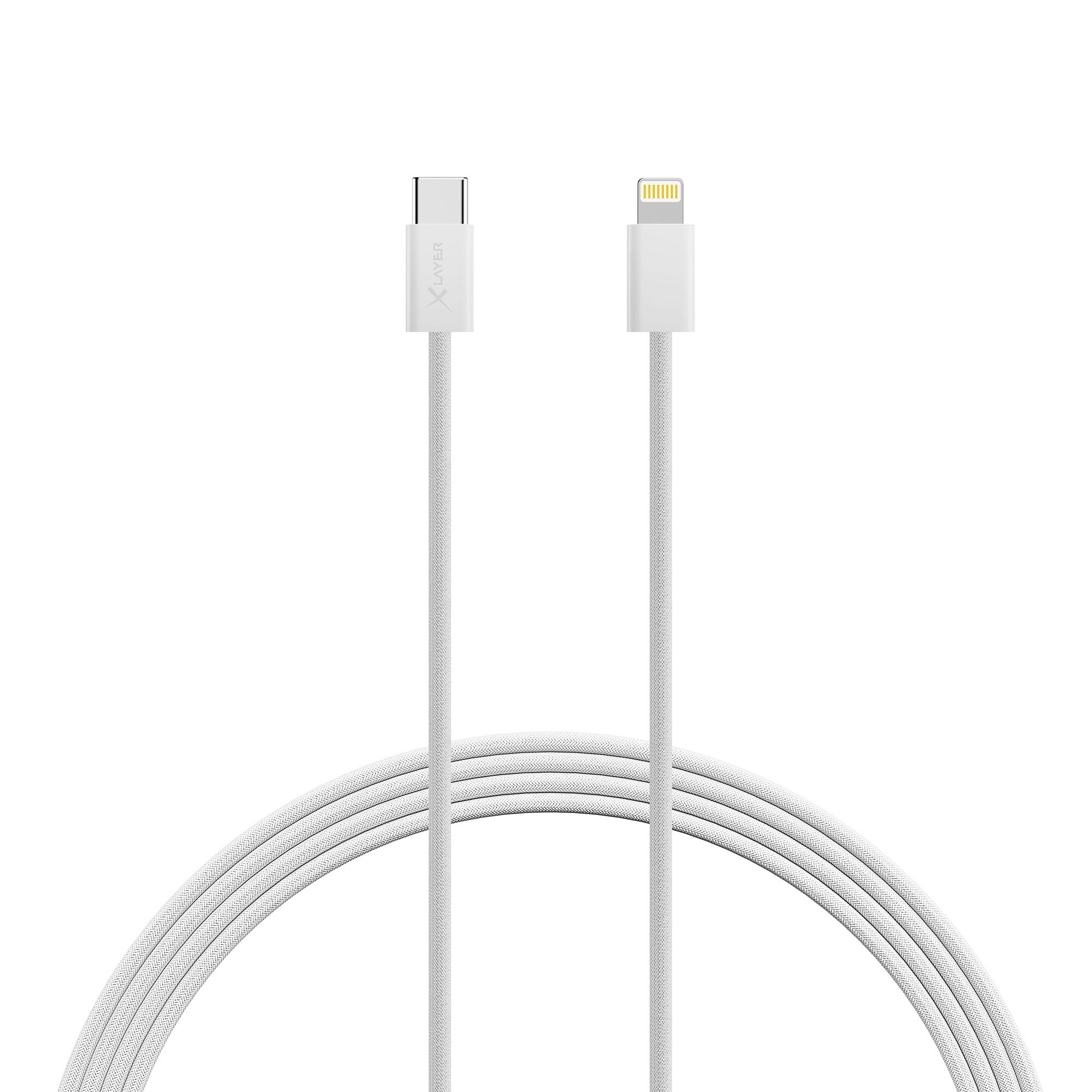 Xlayer Feingewebtes Apple Kabel USB-C auf Lightning 2 Meter