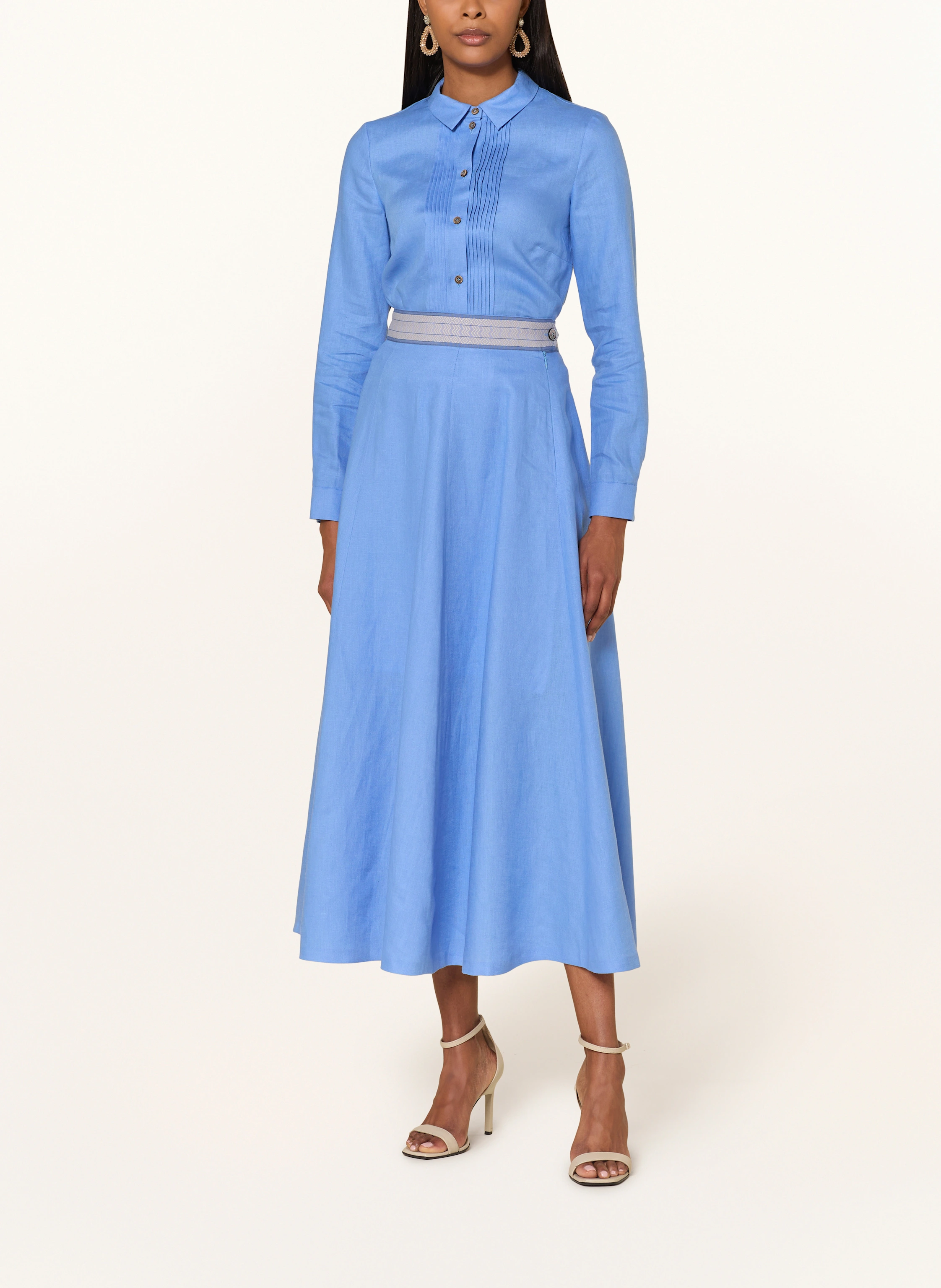 Grasegger Dirndlbluse EVELIN aus Leinen