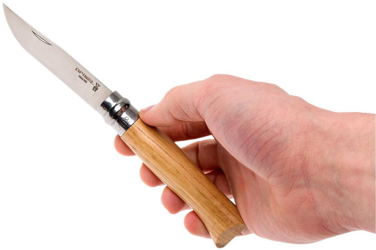 Opinel zakmes No. 8 Luxury Range, RVS, eikenhout