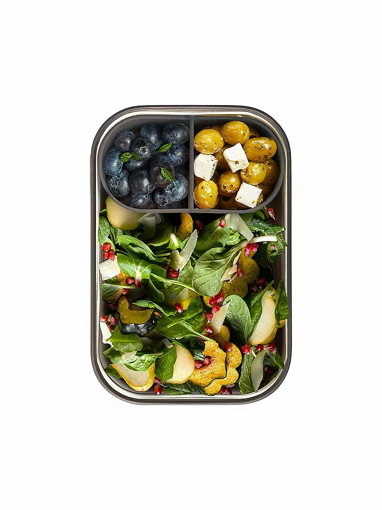 BLACK+BLUM Frischhaltedose - Lunchbox gross 19x13,5cm Olive/Edelstahl olive