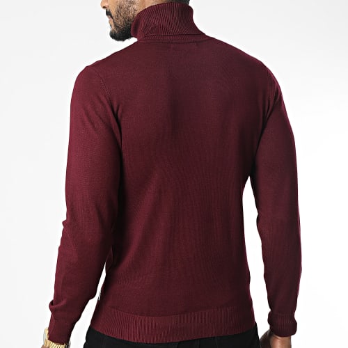 Pull Col Roulé Ocean Bordeaux
