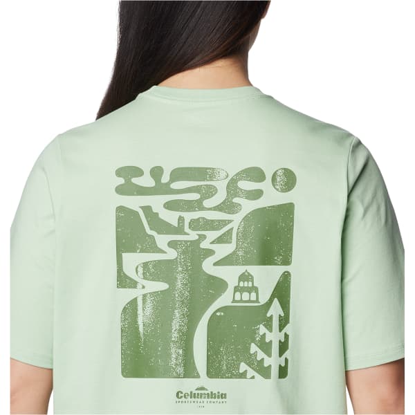 T-shirt COLUMBIA W NORTH CASCADES GRAPHIC SHORT SLEEVE TEE SAGE LEAF/SIMPLE GORGE