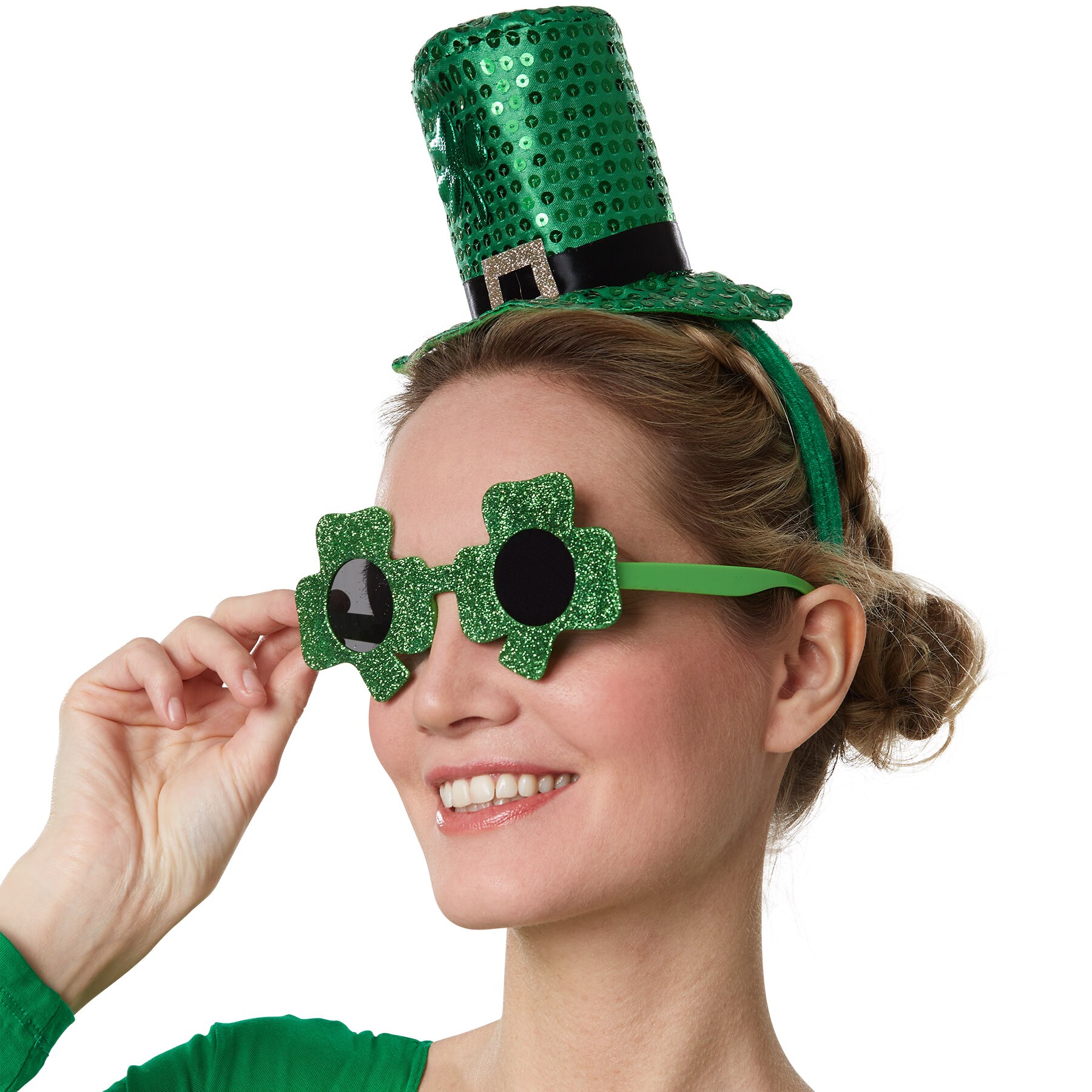tectake® St. Patrick’s Day Mini-Zylinder grünes Kleeblatt