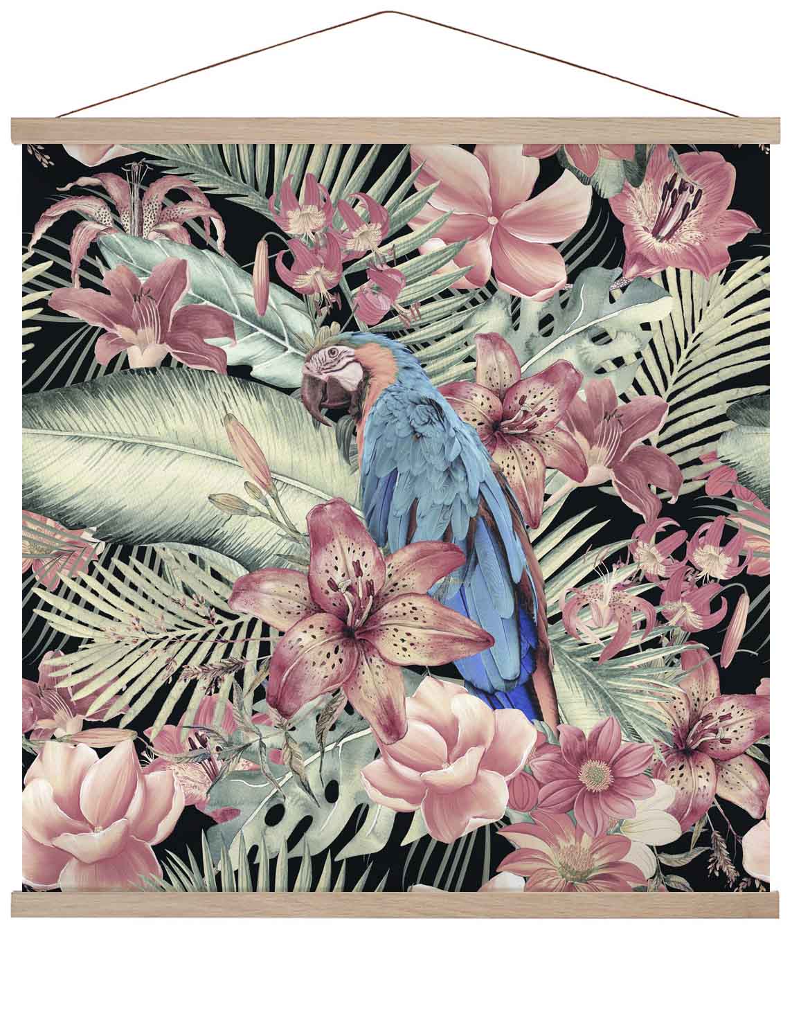 Papagei und Blumen 2 von Andrea Haase