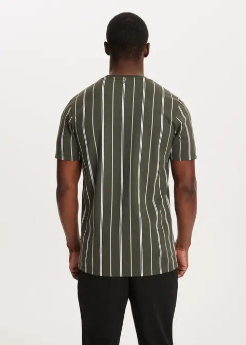 T-shirt met strepen groen (GRN.A)