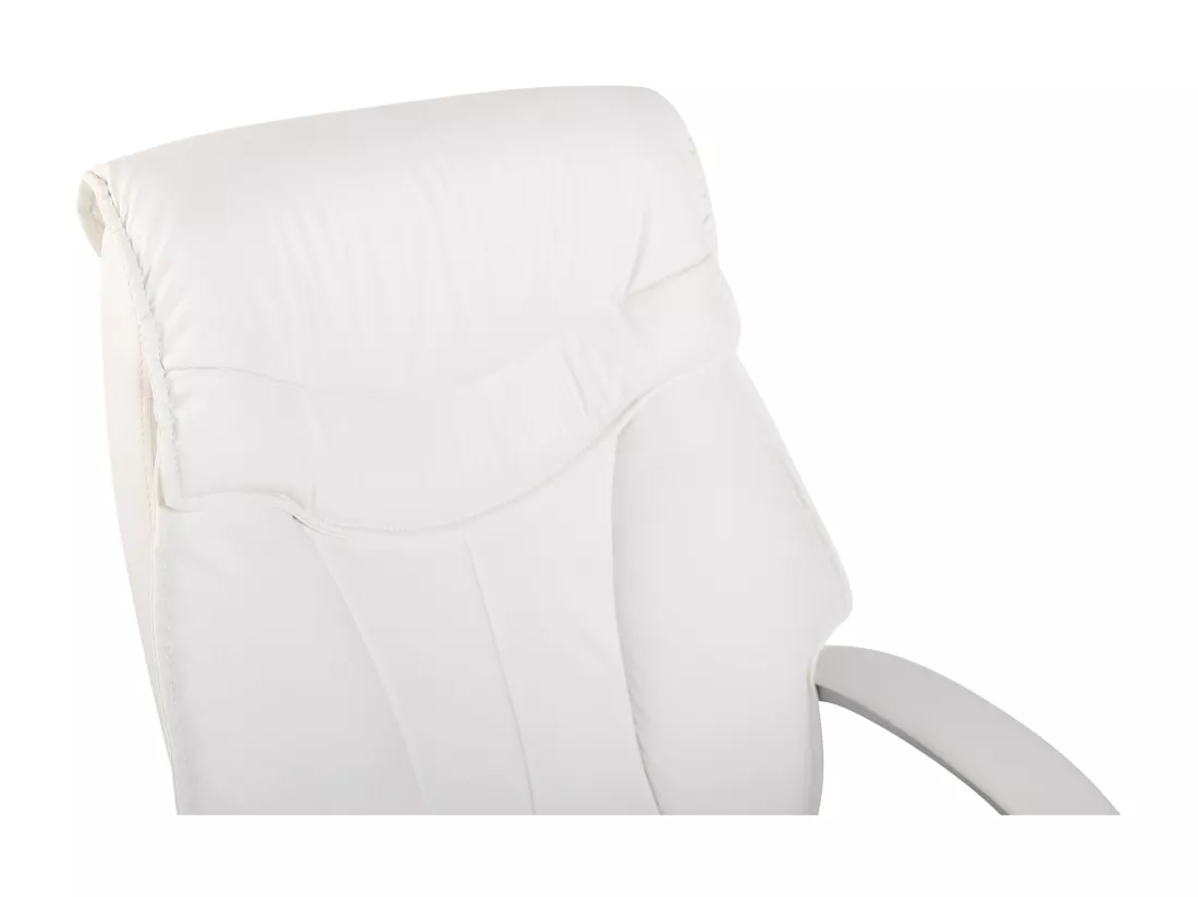 Chaise de bureau - Similicuir & Métal - Blanc - Torro