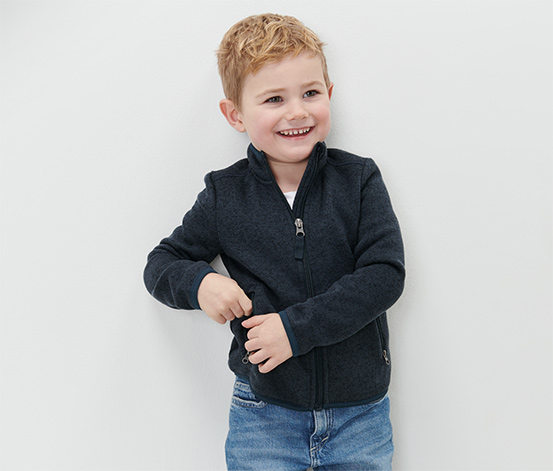 Kinder-Strickfleecejacke