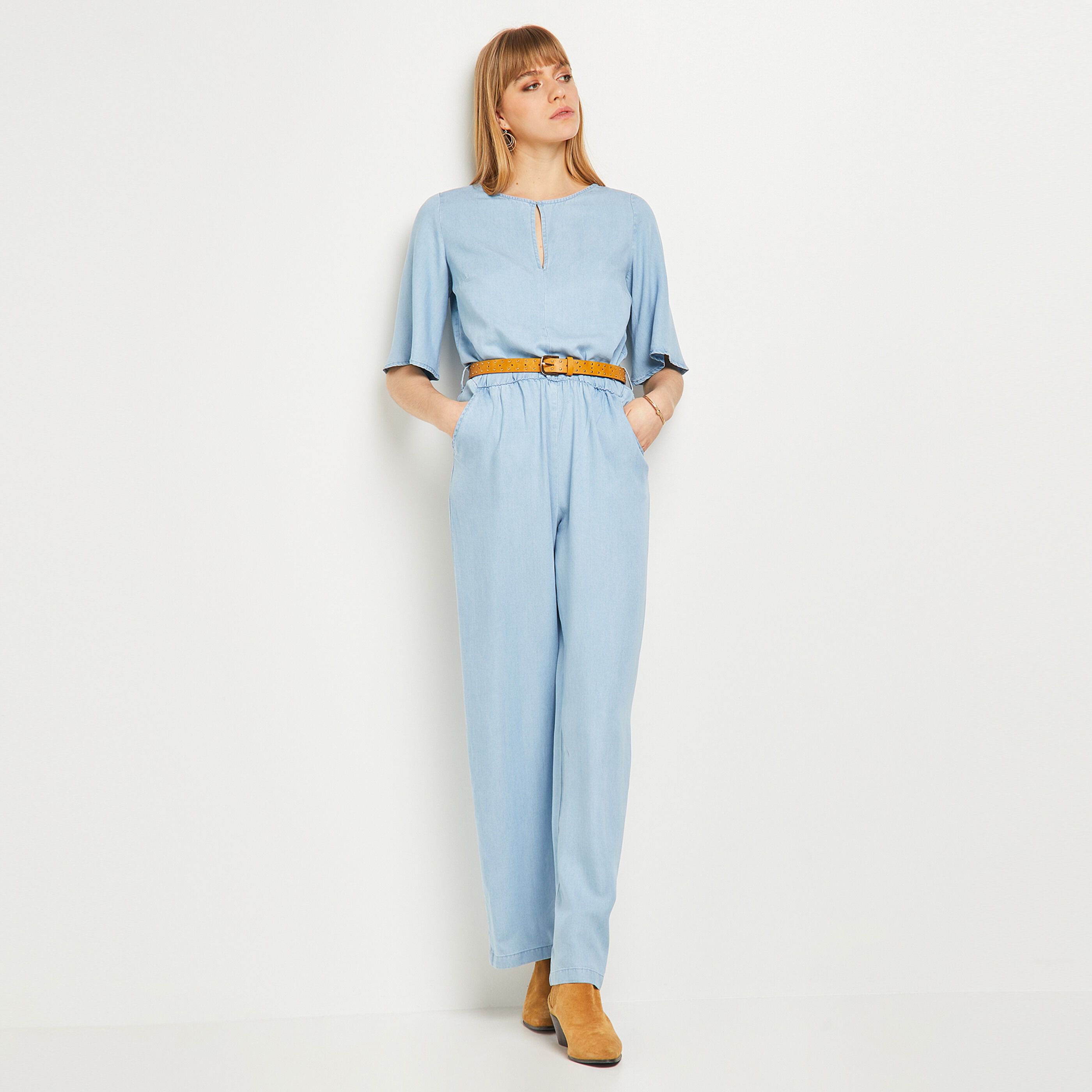 Combinaison fluide femme - BLEU CLAIR