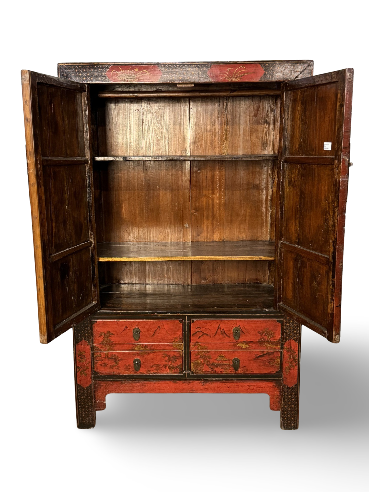 Kast rood 2 deurs 4 lades Kast rood 2Dr 4la