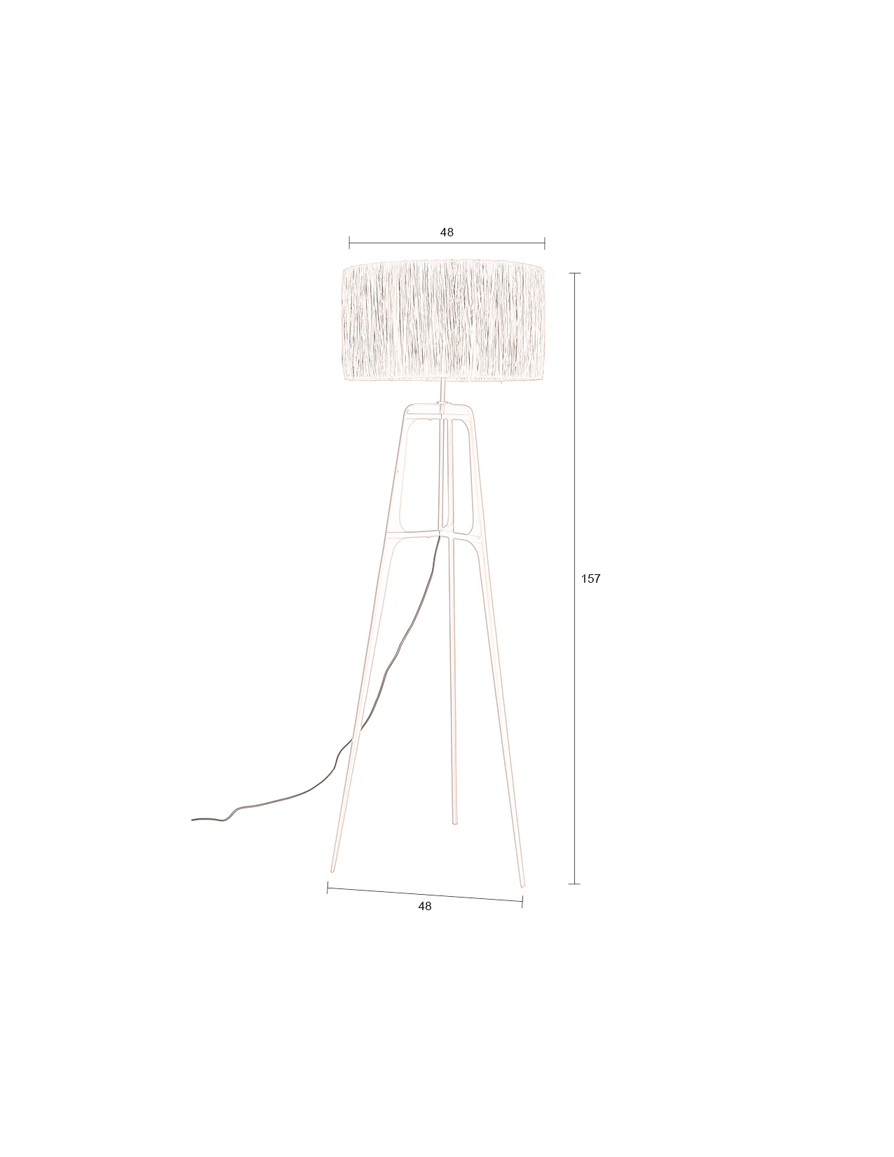 Vloerlamp Afra Plum