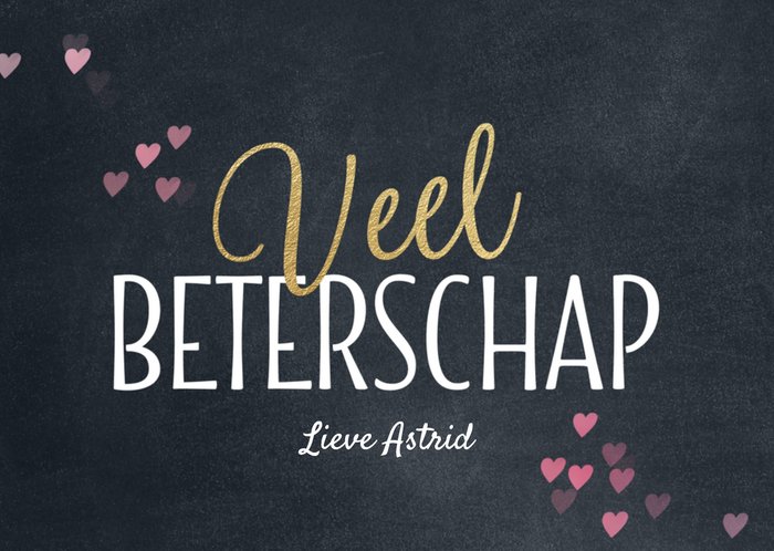 Luckz | Beterschapskaart | Veel beterschap   naam