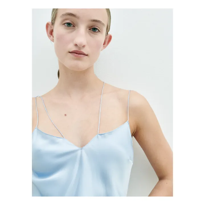 The Garment Robe Catania Slip Soie | Bleu Clair