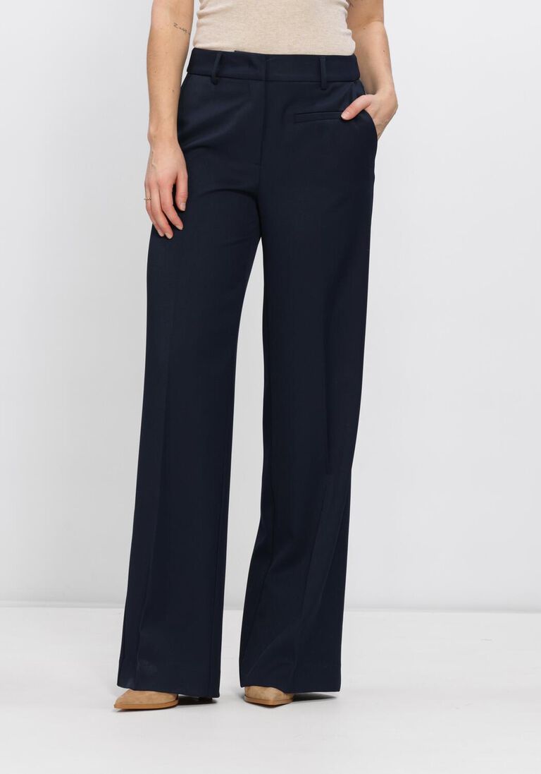 donkerblauwe haute l'amitié pantalon premiere plain tall pant