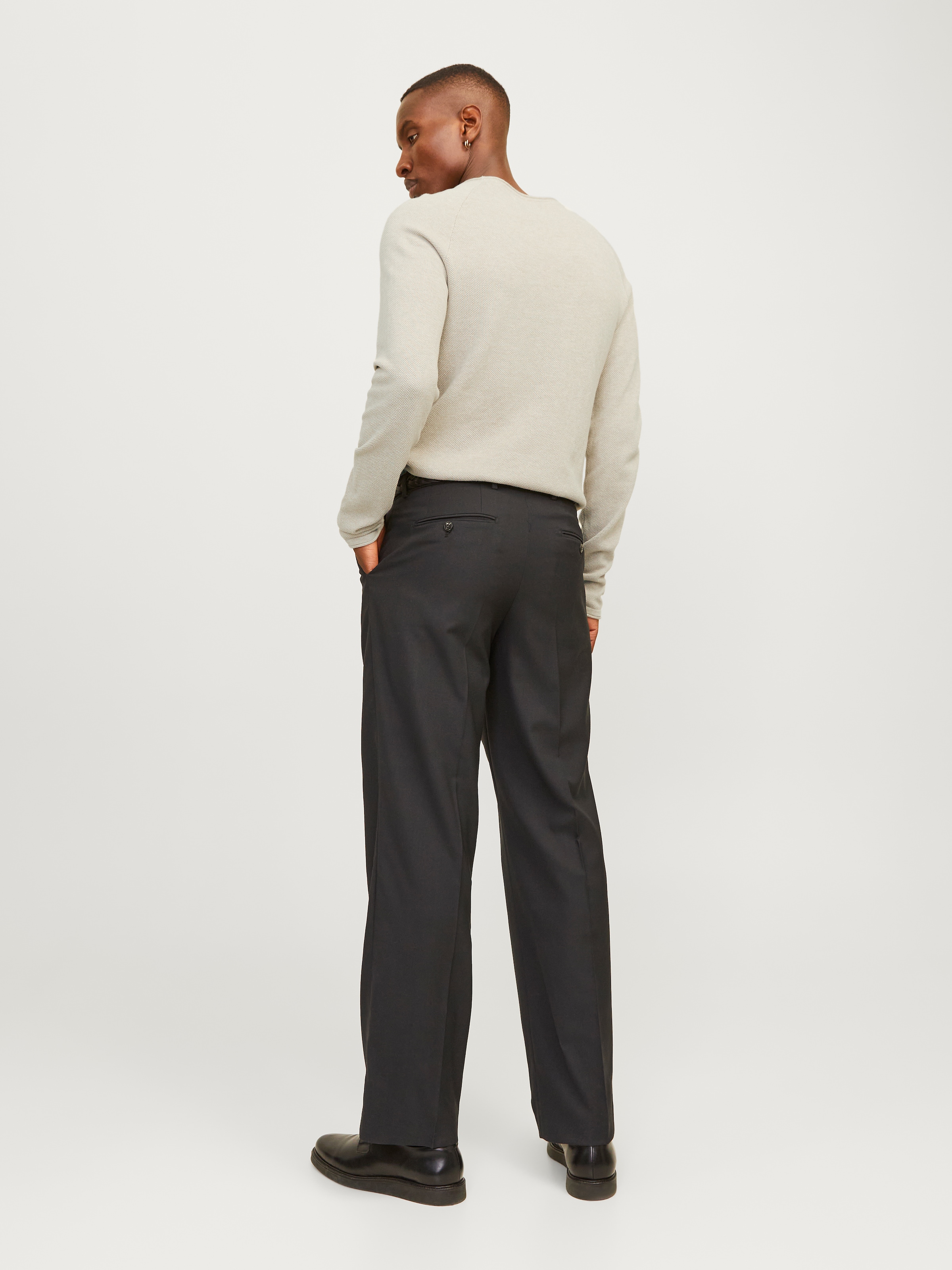 Jack & Jones Rundhalspullover »JJEHILL Einfarbiger Pullover mit angenehmem Tragegefühl«, unifarben, modisch, schmal, Baumwolle, Rundhals