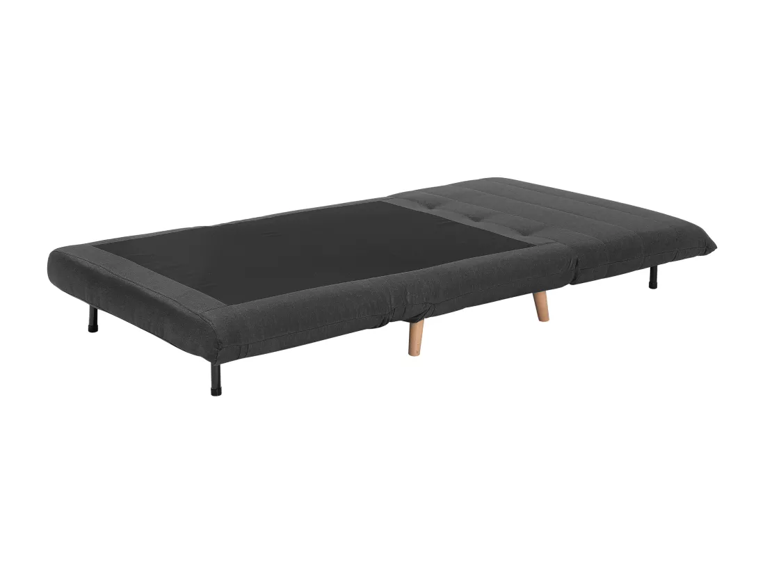 Banquette convertible 1 place en tissu gris foncé SETTEN