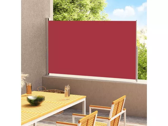 Auvent latéral rétractable de patio 220x300 cm Rouge