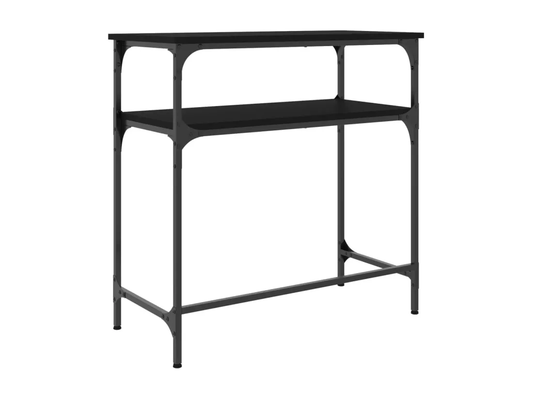 Table console noir 75x35,5x75 cm bois d'ingénierie