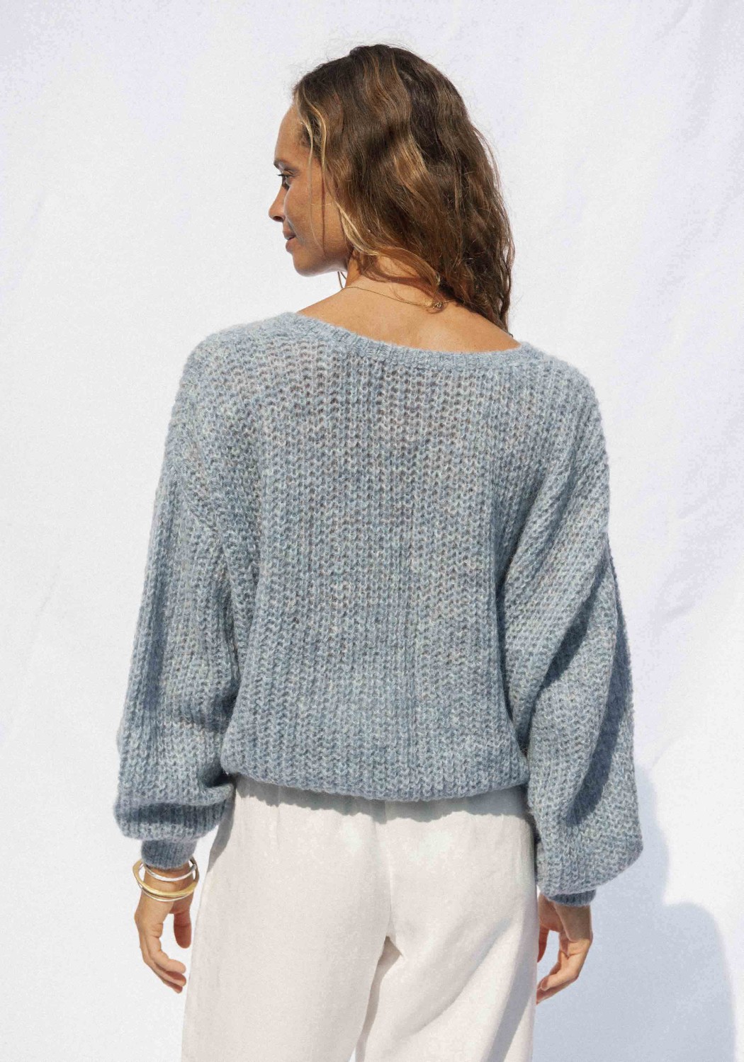 Jungle Folk Wrap Cardigan Vega Cloudy Blue