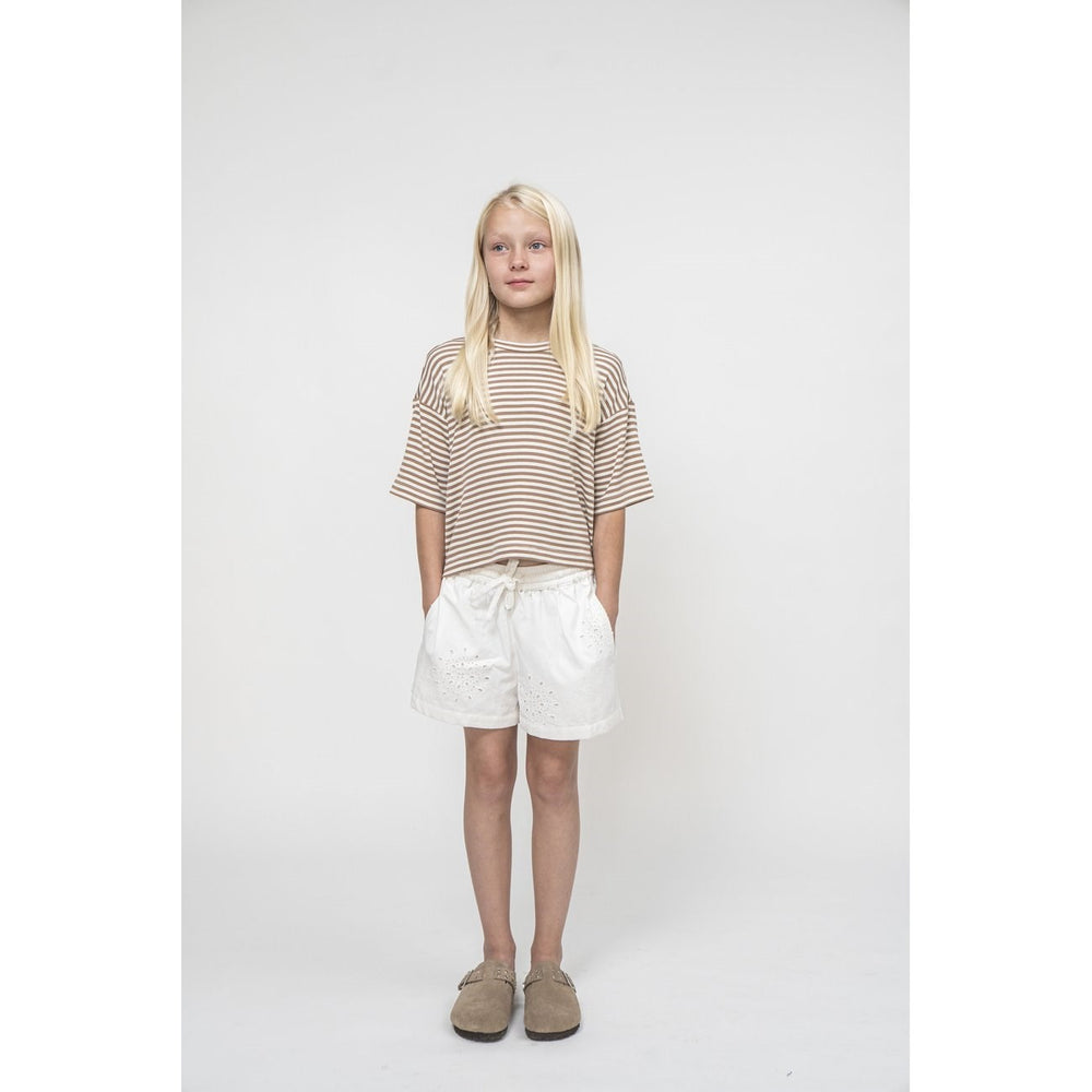 Køb Sofie Schnoor Beige Striped T-Shirt