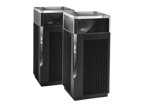 ASUS ZenWiFi Pro ET12 - 2-Pack - Wi-Fi-system (2 routere) - op til 6000 sq.ft - mesh - GigE, 2.5 GigE - Wi-Fi 6E - Multi-Band