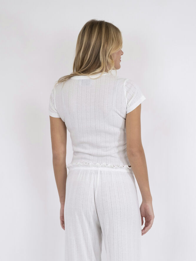 Neo Noir Lonnie Pointelle Top White