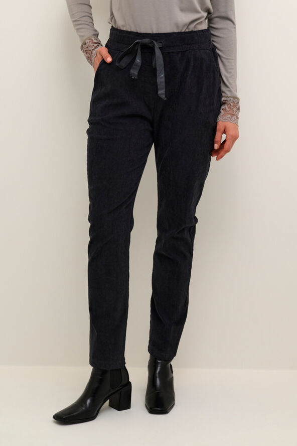 Cream CRLena Slim Pant Anthracite grey dye wash