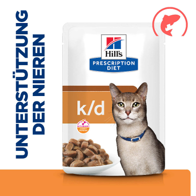Hill's VET Katze Prescription Diet k/d Renal Health Lachs 12x85g