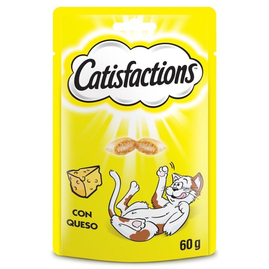 Petiscos de queijo Catisfactions para gatos