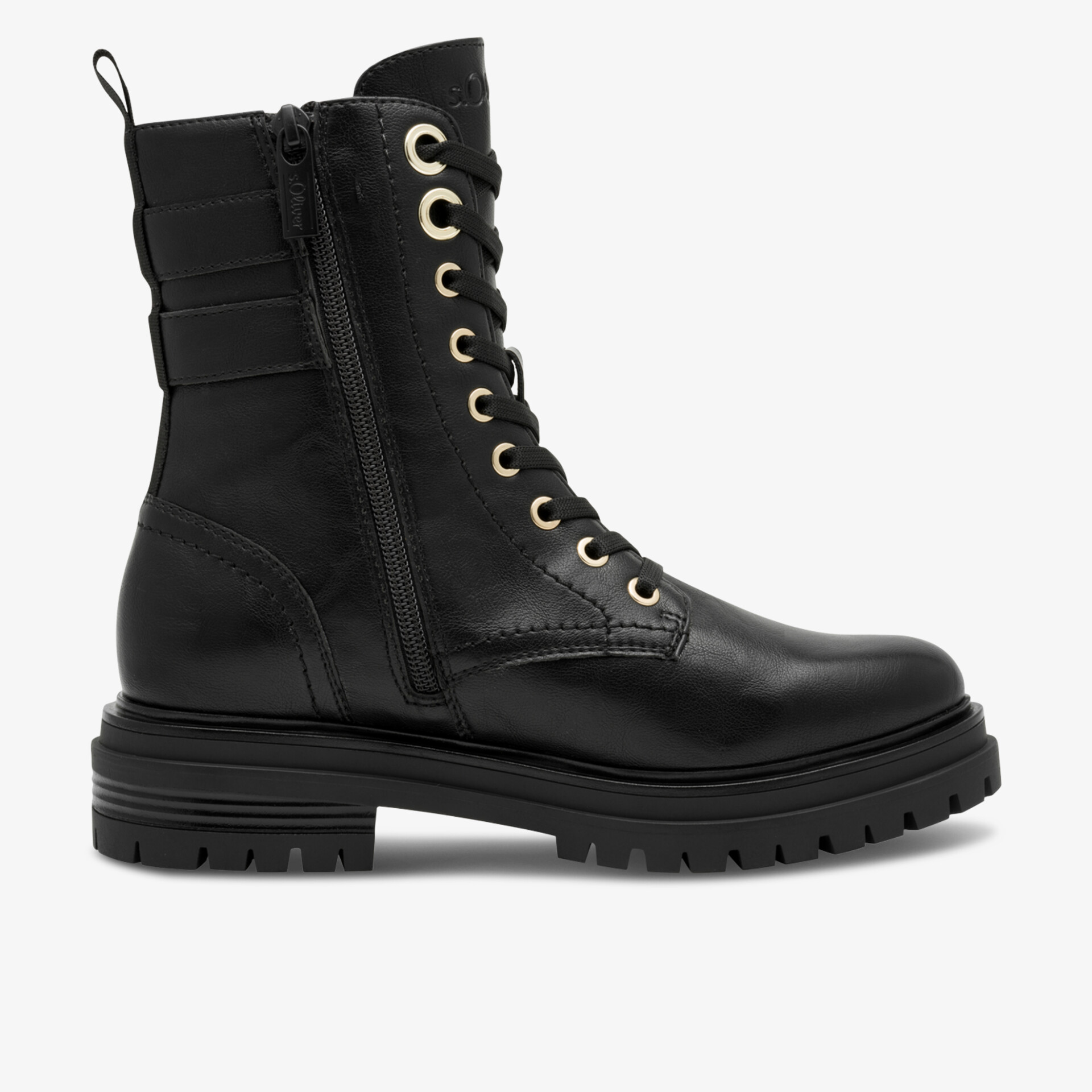 s.Oliver Damen Schnürstiefeletten schwarz